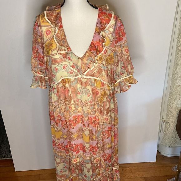 Free People Dress Free Spirit BoHo Floral Maxi Dress - Picture 4 of 15
